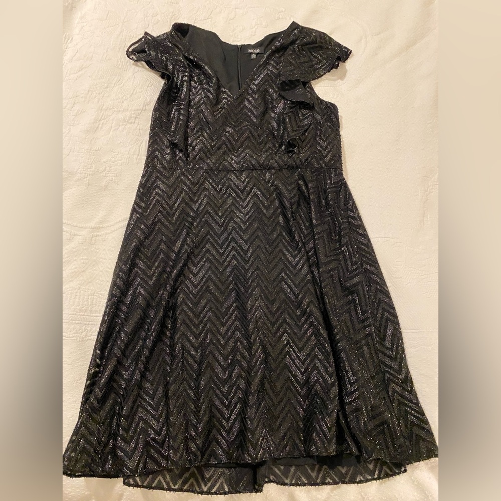 EUC - kensie | black shimmer cocktail dress | size 14